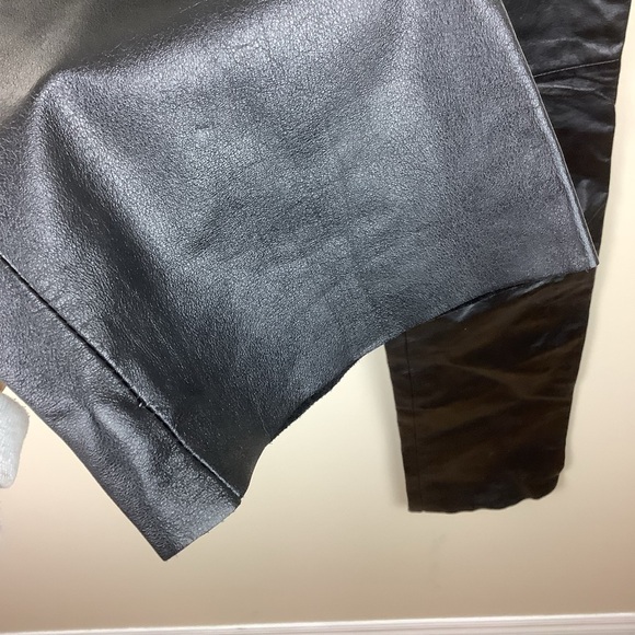 DANIER STRAIGHT BLACK LEATHER MOTO PANTS - Picture 8 of 8